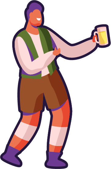 ビールを持つ人