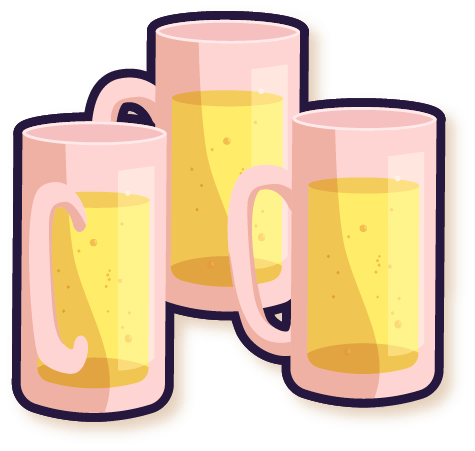 ビールを持つ人